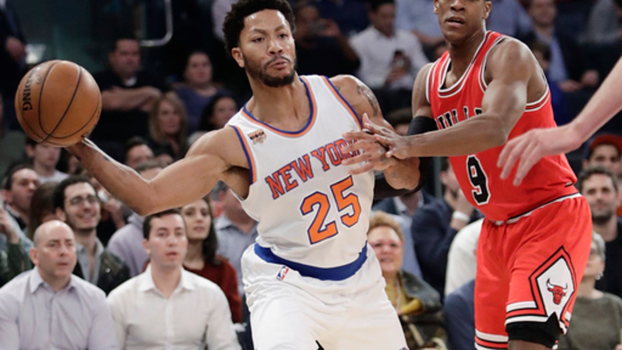 Knicks beat Bulls with big games from Anthony, Rose, Noah (Jan 12, 2017)